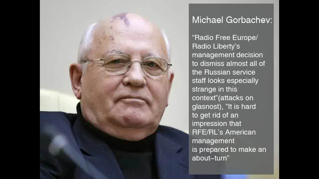 Mikhail Gorbachev Defends RL Journalists US Congress HELP - Radio Liberty in Exile Mikhail Gorbachev