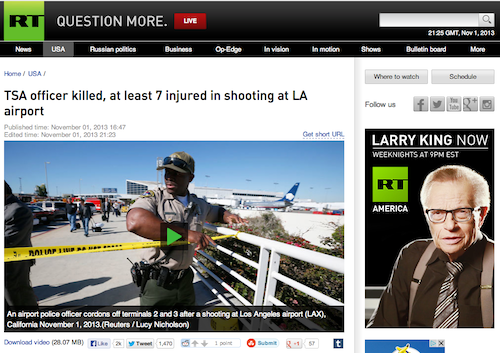Russia Today on LAX Shooting - Screen Shot 2013-11-01 at 2.30.34 PM copy