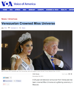 VOA News Venezuelan Crowned Miss Universe in Moscow