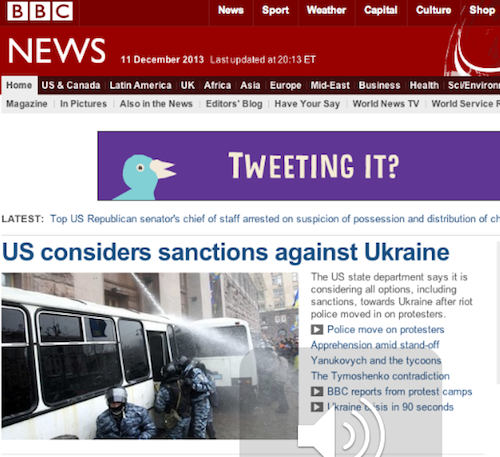 BBC Homepage 8PM 12-11-13