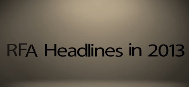 Link to Video:  RFA Headlines in 2013