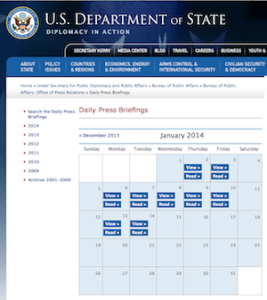 US State Department Daily Press