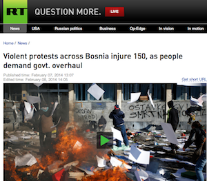 RT Report on Bosnian Protests 2-7-14