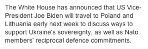 BBC mentioned Biden's planned trip.