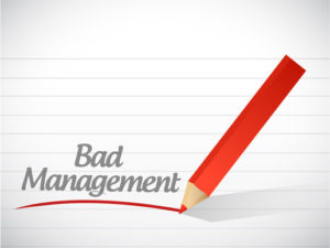 bad management message illustration design