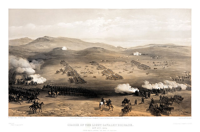 Charge of the Light Cavalry Brigade, 25th Oct. 1854, under Major General the Earl of Cardigan, by William Simpson