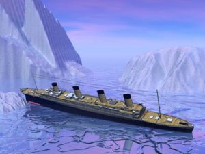 Titanic boat sinking