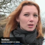 A Russian citizen in Crimea speaks to a VOA reporter.