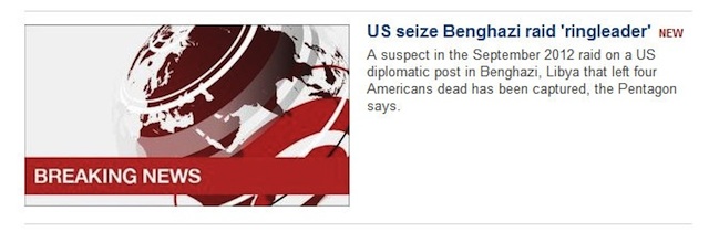 061714 1150 EDT BBC Front Page Story - Benghazi
