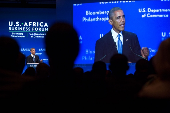 Voice of America interrupted President Obama's speech  at the U.S.-Africa Business Forum during the U.S. Africa Leaders Summit in Washington, D.C. and played music in its radio program to Africa.