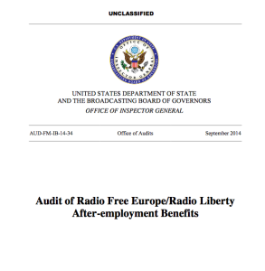 Audit of Radio Free Europe:Radio Liberty After-employment Benefits