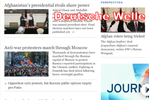 Deutsche Welle (DW) Homepage Screen Shot 2014-09-21 at 1.18 PM EDT - 9.18PM Moscow time