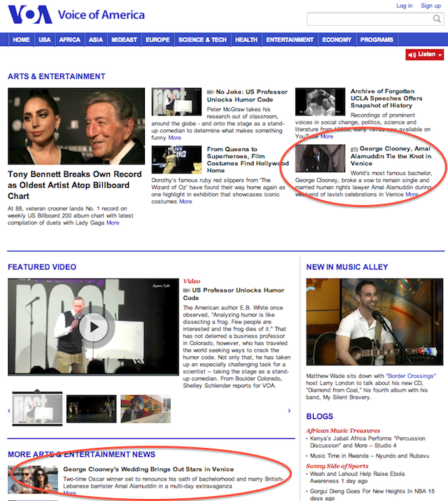 Voice of America Entertainment Page Screen Shot 2014-10-03 at 1.54AM EDT