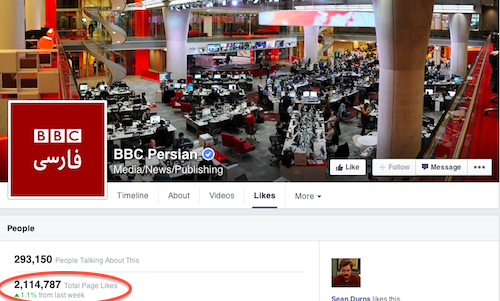 Facebook BBC Persian Service Screen Shot 2014-11-20 at 12.58AM ET