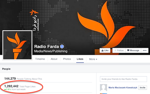 Facebook  RFERL Radio Farda Persian Service Screen Shot 2014-11-20 at 1.35AM ET
