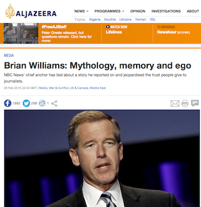 Al Jazeera re Brian Williams