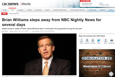 CBC News re Brian Williams