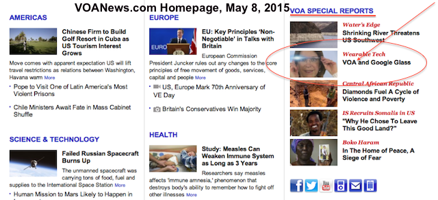VOANews.com Homepage Screen Shot 2015-05-08 at 5.17 PM ET
