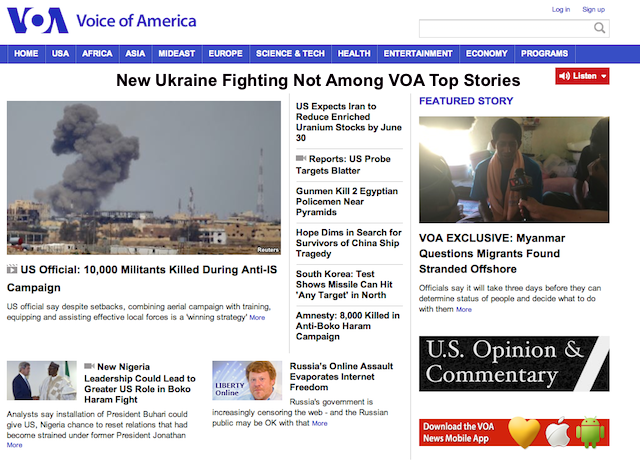 VOA Homepage Screen Shot 2015-06-03 at 2 18 PM ET