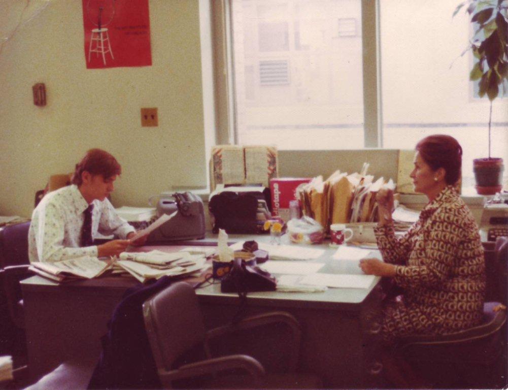 Zofia Korbonska with the author at VOA Polish Service, circa 1974.