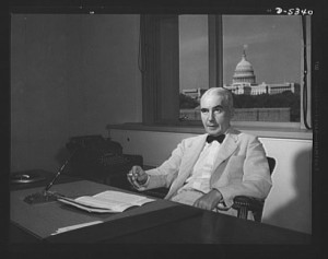 Elmer Davis, Director, Office of War Information (OWI). Photo fromLibrary of Congress Prints & Photographs Division.  Alfred T. Palmer, photographer.