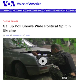 Gallup Poll Shows Wide Political Split in Ukraine VOA Report