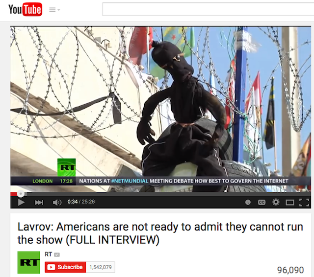 RT April 2014 Interview with FM Lavrov  YouTube Views Screen Shot 2015-07-21 at 8.55 PM EDT