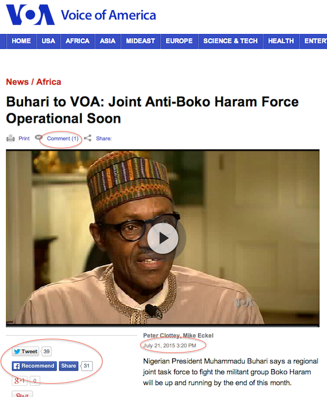 VOA Interview with Nigerian President Muhammadu Buhari Screen Shot 2015-07-21 at 7 55 PM EDT