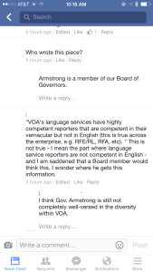 Facebook Comments on BBG Governor Matt Armstrong