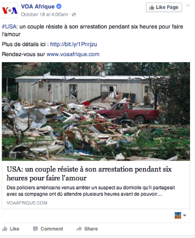 Voice of America French to Africa Facebook Screen Shot 2015-10-23 at 6 04 PM EDT