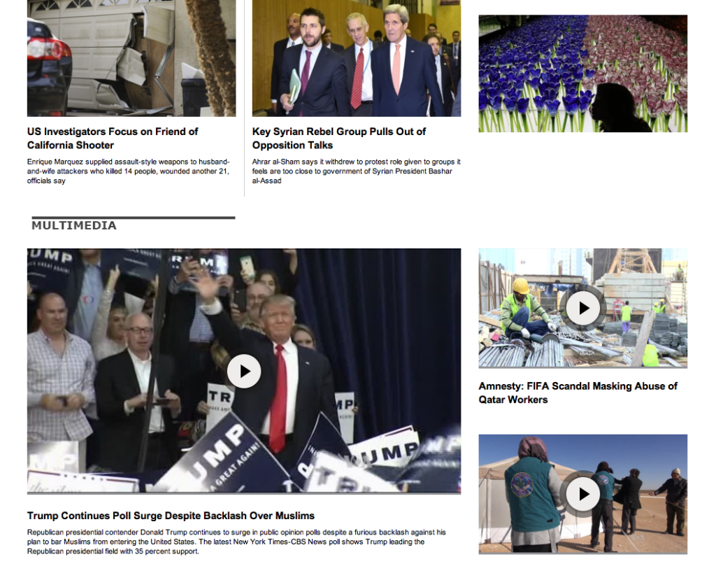 Voice of America English  News Homepage Screen Shot 2015-12-10 at 5:31 PM EST