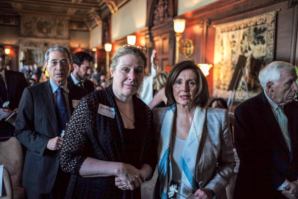 CUSIB Executive Director Ann Noonan with House Democratic Leader Nancy Pelosi and former Congressman Frank Wolf at the Tribute to late Laogai Research Foundation founder Harry Wu at the Library of Congress, May 25, 2016.