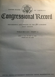 Congressional Record Volume 89 Part III 1943