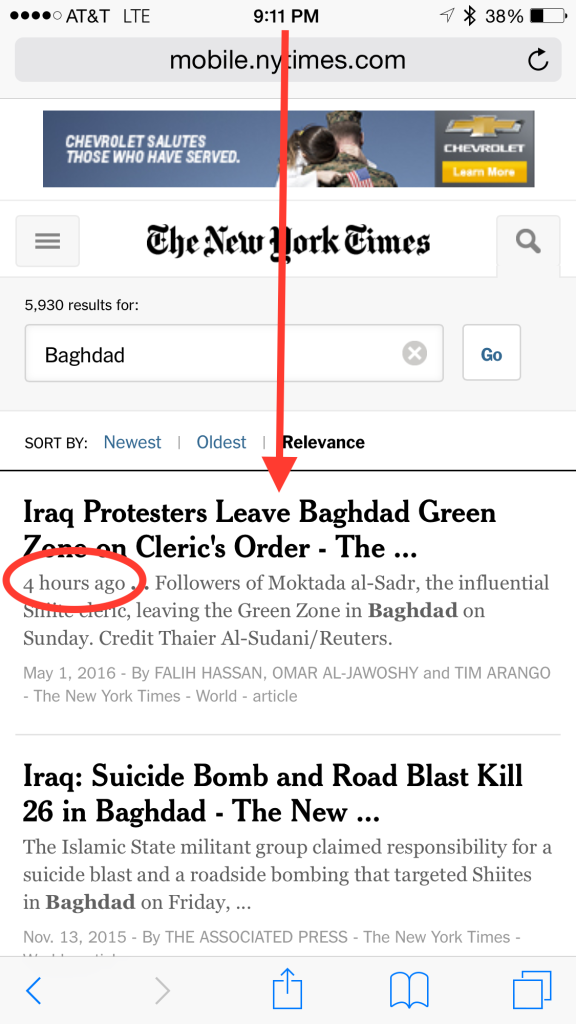 NYT Sun May 1 9:11PM ET Iraq Protesters Leave Baghdad Green Zone