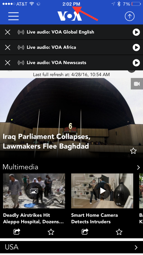 VOA Sun May 1 2:02PM  ET Iraq Parliament Collapses Lawmakers Flee Baghdad
