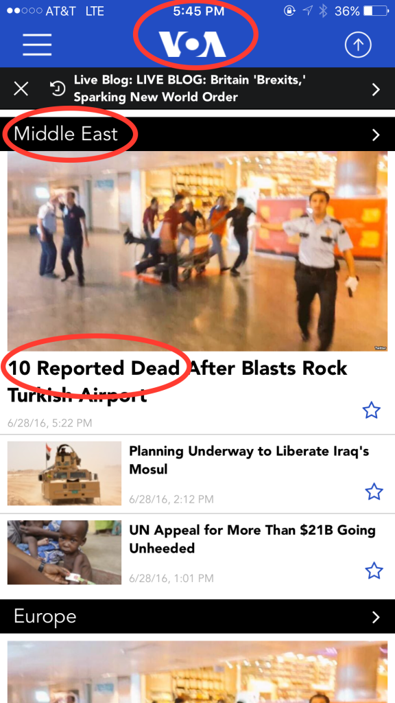 VOA Mobile Site Turkey Attack 5-45PM
