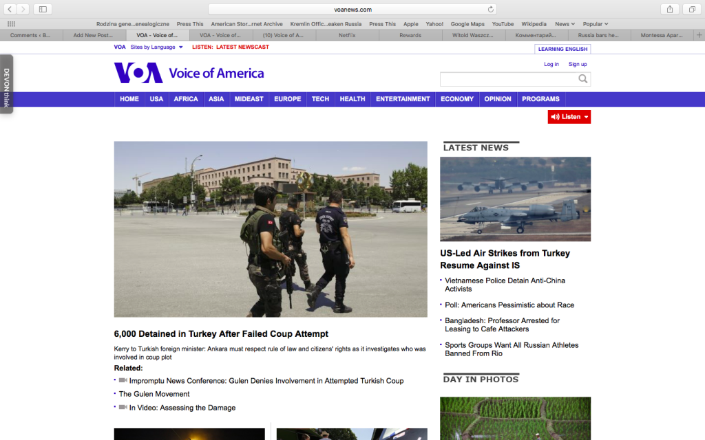 VOA Homepage Screen Shot 2016-07-17 at 11.11 AM ET