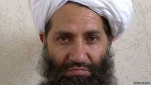 Voice of America caption: A photo circulated by the Taliban of new leader Mullah Hibatullah Akhundzada. VOA did not say how it obtained the photo.