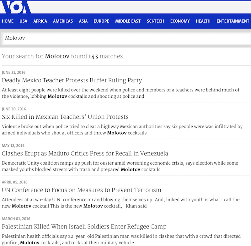 Search of VOA Site for Molotov Screen Shot 2016-08-26 at 3.42 PM ET