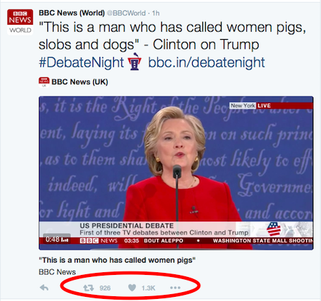 bbc-clinton-trump-debate-tweet