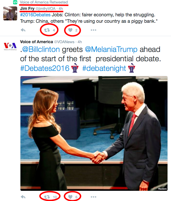 voa-and-voa-correspondent-clinton-trump-debate-tweets