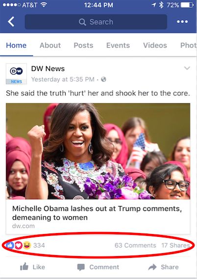 DW Michelle Obama Facebook Post Screen Shot 2016-10-14 at 12:45 PM ET