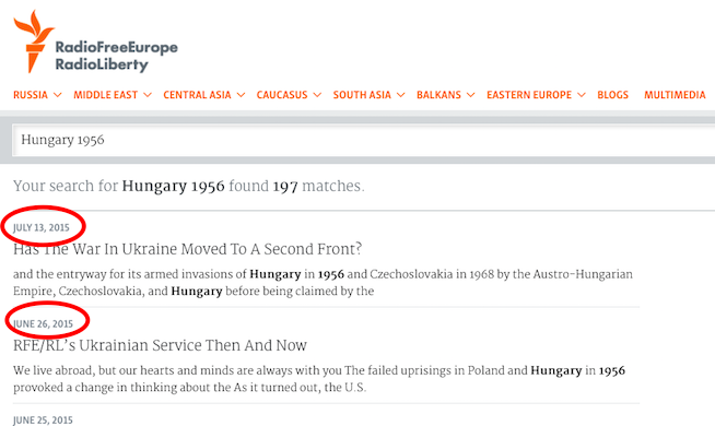 RFE/RL Hungary 1956 Search Results on October 23, 2016